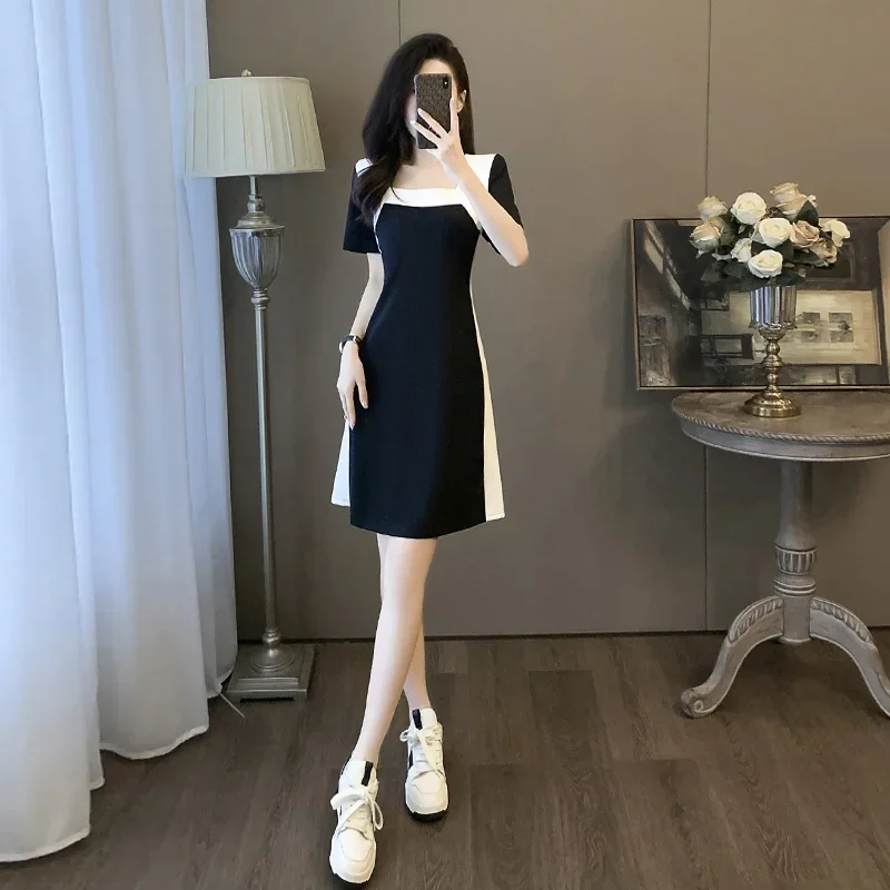 Midi Dresses for Sleeve Black Woman Dress Clothing Vintage Curvy 2025 Fashion Beach Outfits New in Cheap Casual Y2k Women Short - Image 6