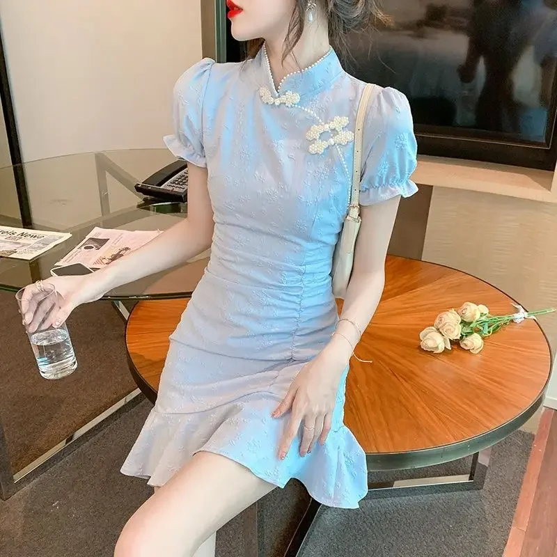 Mini Short Tight Sleeve Bodycon Female Dress Soft Corset Women's Dresses One Pieces Y2k 2025 Fashion Elegant Party Clothes Retro