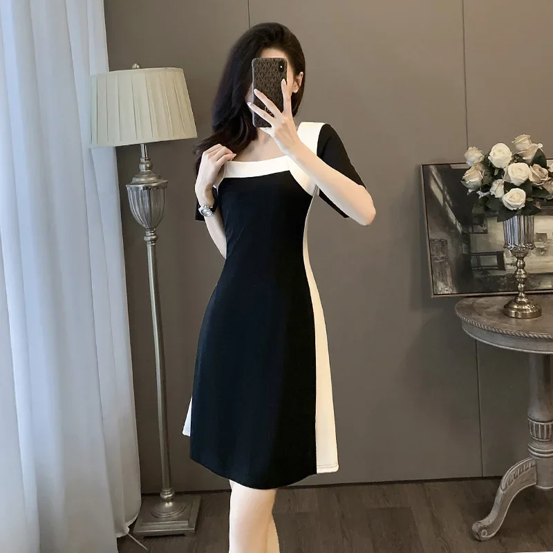 Midi Dresses for Sleeve Black Woman Dress Clothing Vintage Curvy 2025 Fashion Beach Outfits New in Cheap Casual Y2k Women Short - Image 2