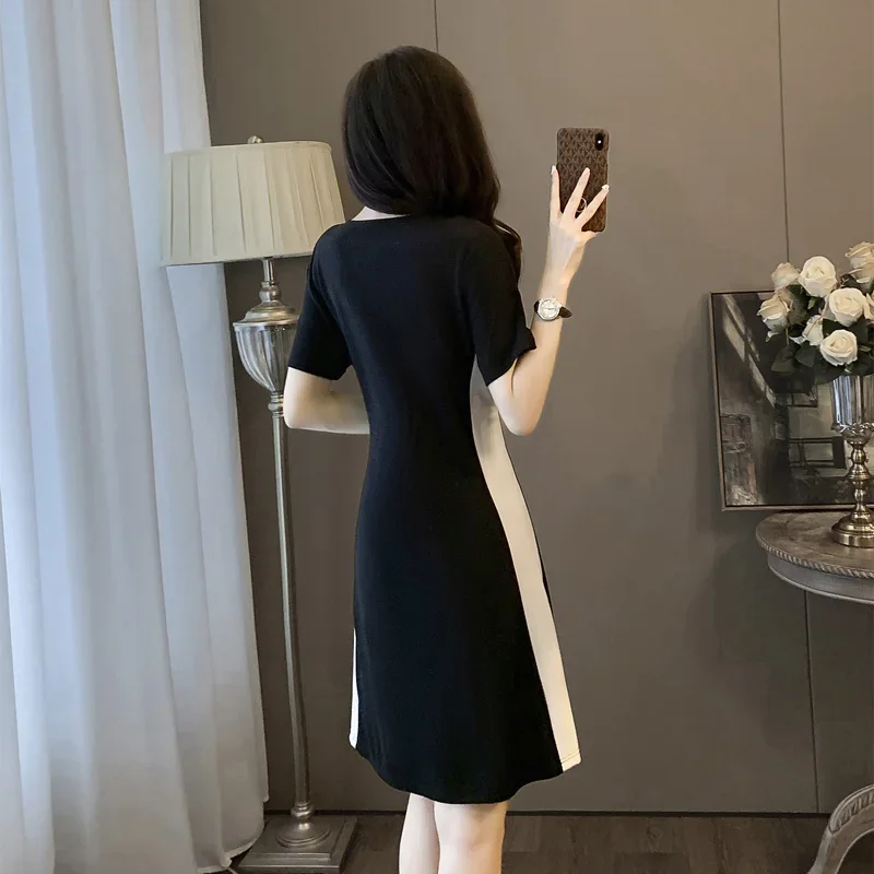 Midi Dresses for Sleeve Black Woman Dress Clothing Vintage Curvy 2025 Fashion Beach Outfits New in Cheap Casual Y2k Women Short - Image 4