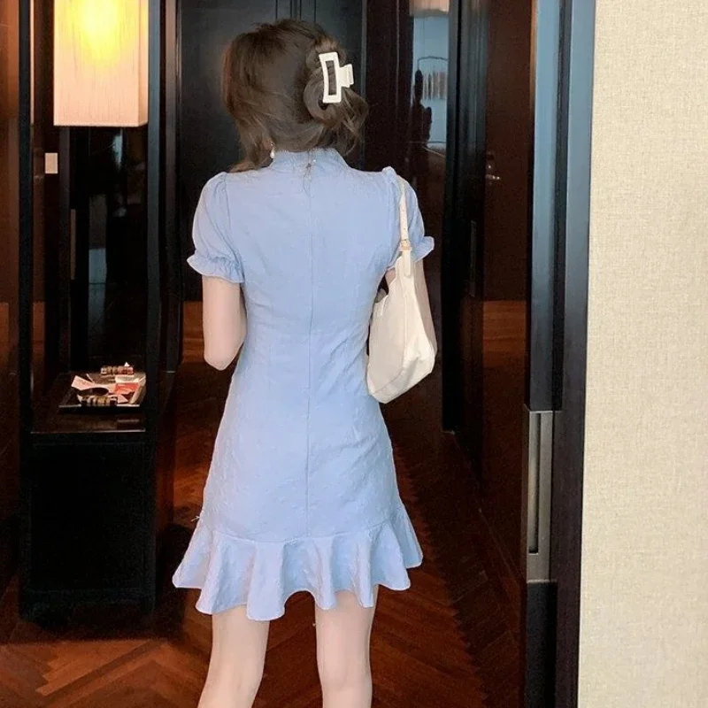 Mini Short Tight Sleeve Bodycon Female Dress Soft Corset Women's Dresses One Pieces Y2k 2025 Fashion Elegant Party Clothes Retro - Image 8