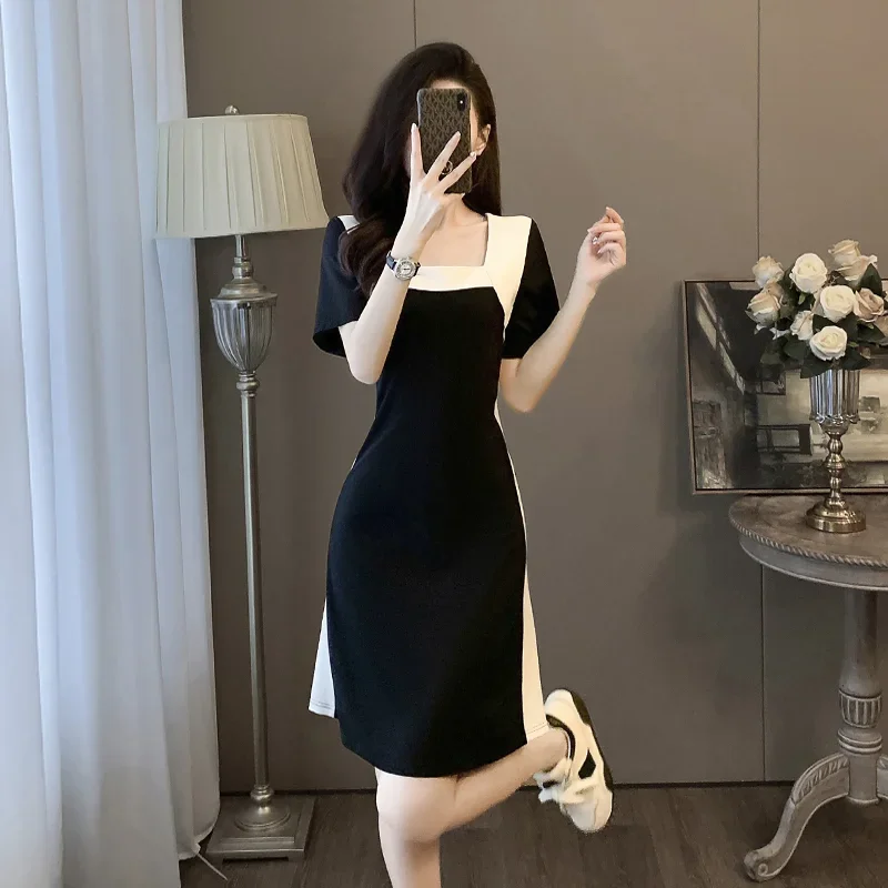 Midi Dresses for Sleeve Black Woman Dress Clothing Vintage Curvy 2025 Fashion Beach Outfits New in Cheap Casual Y2k Women Short - Image 7